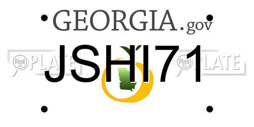 JSHI71 Georgia License Plate