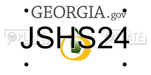 JSHS24 Georgia License Plate