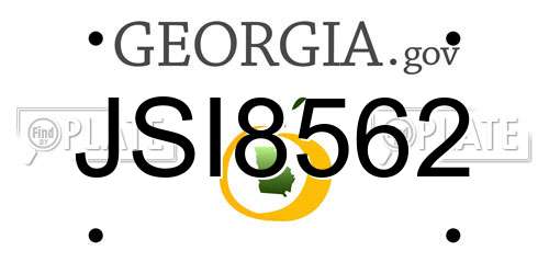 JSI8562 Georgia License Plate