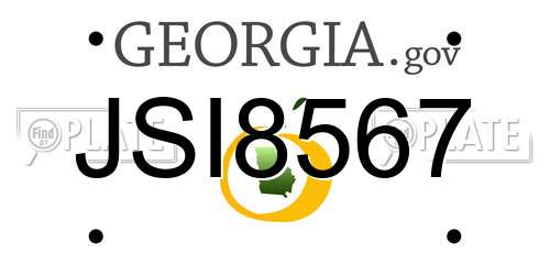 JSI8567 Georgia License Plate