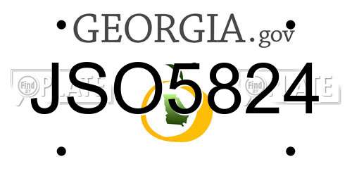 JSO5824 Georgia License Plate