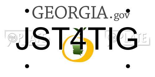 JST4TIG Georgia License Plate