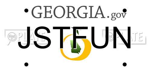 JSTFUN Georgia License Plate