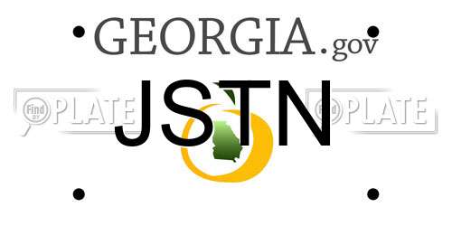 JSTN Georgia License Plate