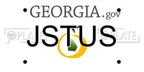 JSTUS Georgia License Plate