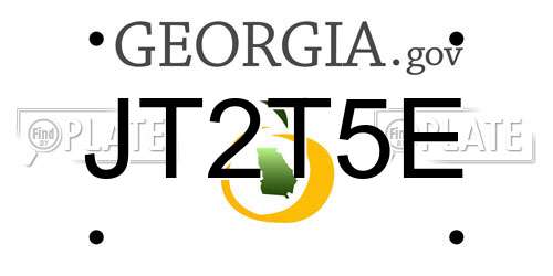 JT2T5E Georgia License Plate
