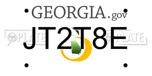 JT2T8E Georgia License Plate