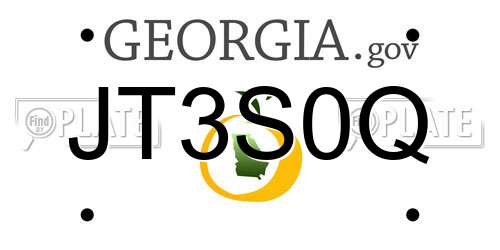 JT3S0Q Georgia License Plate
