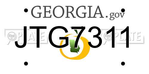 JTG7311 Georgia License Plate