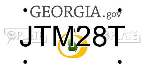 JTM28T Georgia License Plate