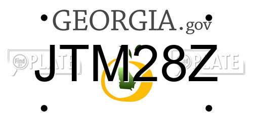 JTM28Z Georgia License Plate