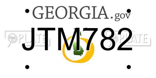 JTM782 Georgia License Plate