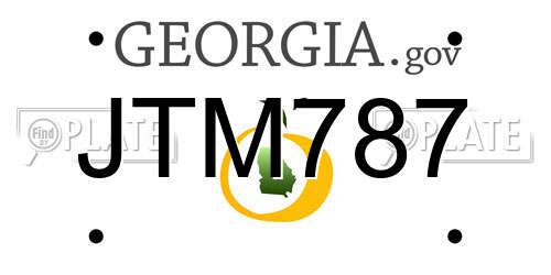 JTM787 Georgia License Plate