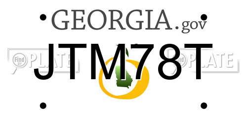 JTM78T Georgia License Plate