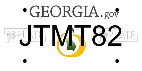 JTMT82 Georgia License Plate