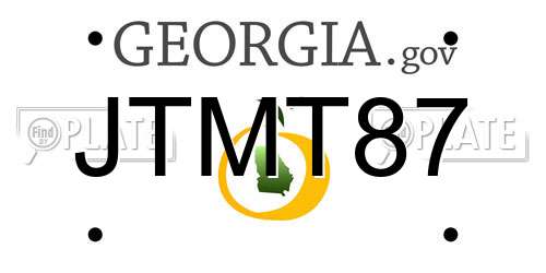 JTMT87 Georgia License Plate