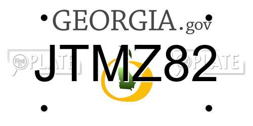 JTMZ82 Georgia License Plate