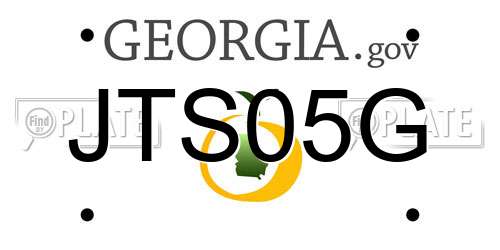 JTS05G Georgia License Plate