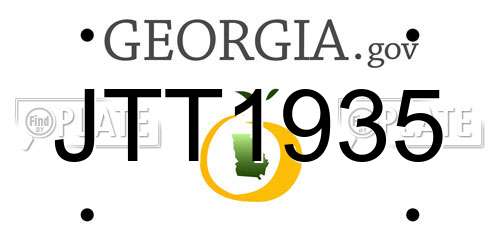 JTT1935 Georgia License Plate