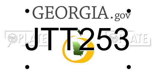 JTT253 Georgia License Plate