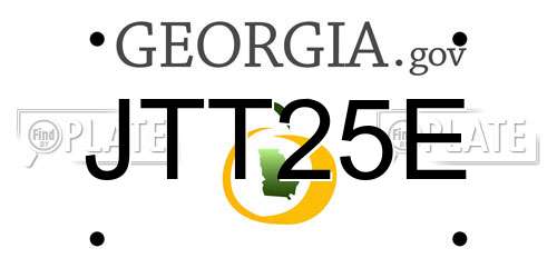 JTT25E Georgia License Plate