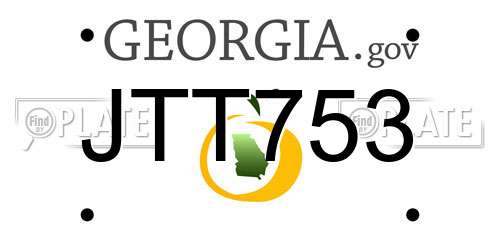 JTT753 Georgia License Plate
