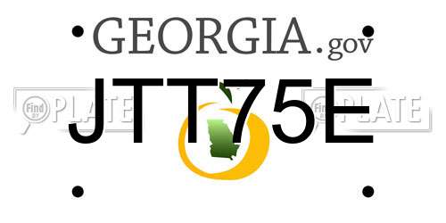 JTT75E Georgia License Plate