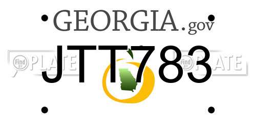 JTT783 Georgia License Plate