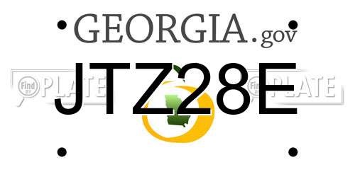 JTZ28E Georgia License Plate