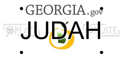 JUDAH Georgia License Plate