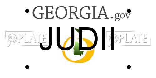 JUDII Georgia License Plate