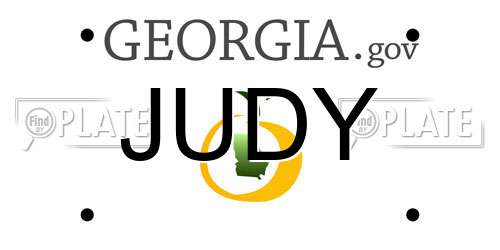 JUDY Georgia License Plate