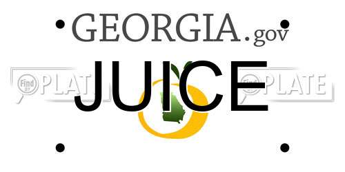 JUICE Georgia License Plate