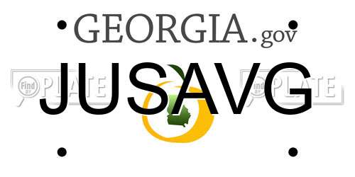 JUSAVG Georgia License Plate