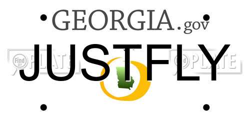 JUSTFLY Georgia License Plate