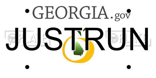 JUSTRUN Georgia License Plate