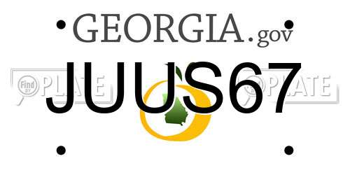 JUUS67 Georgia License Plate