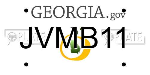 JVMB11 Georgia License Plate