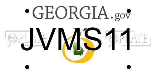 JVMS11 Georgia License Plate