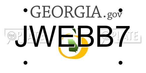 JWEBB7 Georgia License Plate