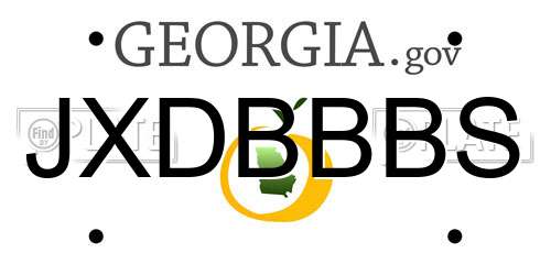 JXDBBBS Georgia License Plate