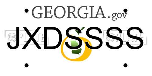 JXDSSSS Georgia License Plate