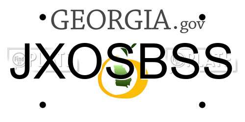 JXOSBSS Georgia License Plate