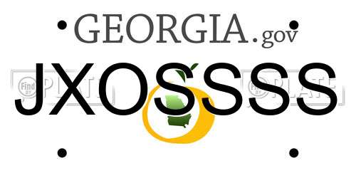 JXOSSSS Georgia License Plate