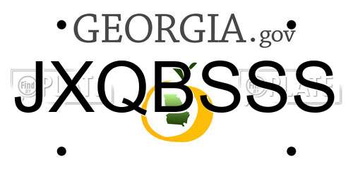 JXQBSSS Georgia License Plate