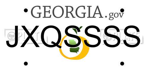 JXQSSSS Georgia License Plate