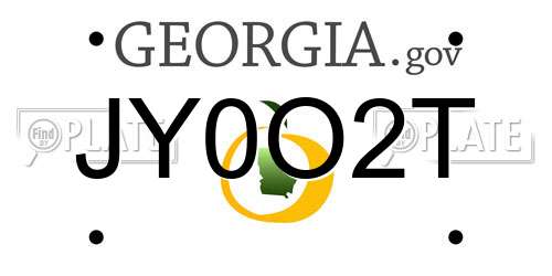 JY0O2T Georgia License Plate
