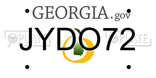 JYDO72 Georgia License Plate