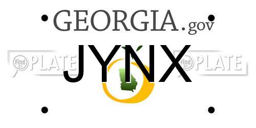JYNX Georgia License Plate