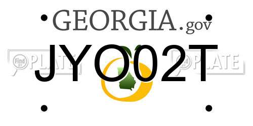 JYO02T Georgia License Plate